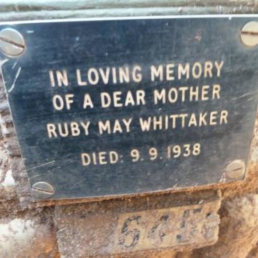 WHITTAKER Ruby May -1938