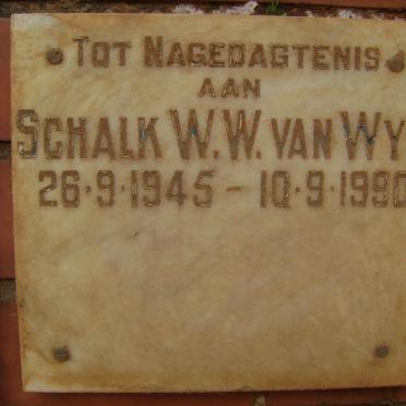 WYK Schalk W.W., van 1945-1990