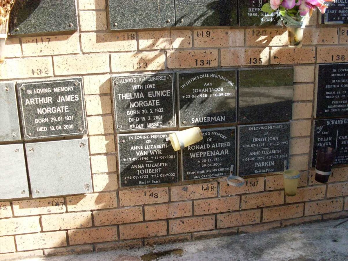 JOUBERT :: NORGATE :: PARKIN :: SAUERMAN :: WEPPENAAR :: WYK van