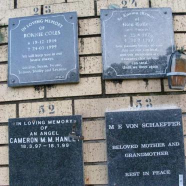 COLES :: HALLET :: HANLEY :: SCHAEFFER