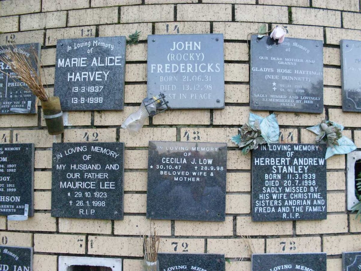 FREDERICKS :: HARVEY :: HATTINGH :: LEE :: LOW :: STANLEY