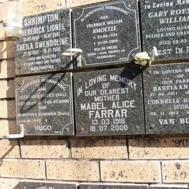 BUREN van :: FARRAR :: HUGO :: KNOETZE :: SHRIMPTON :: WILLIAMS