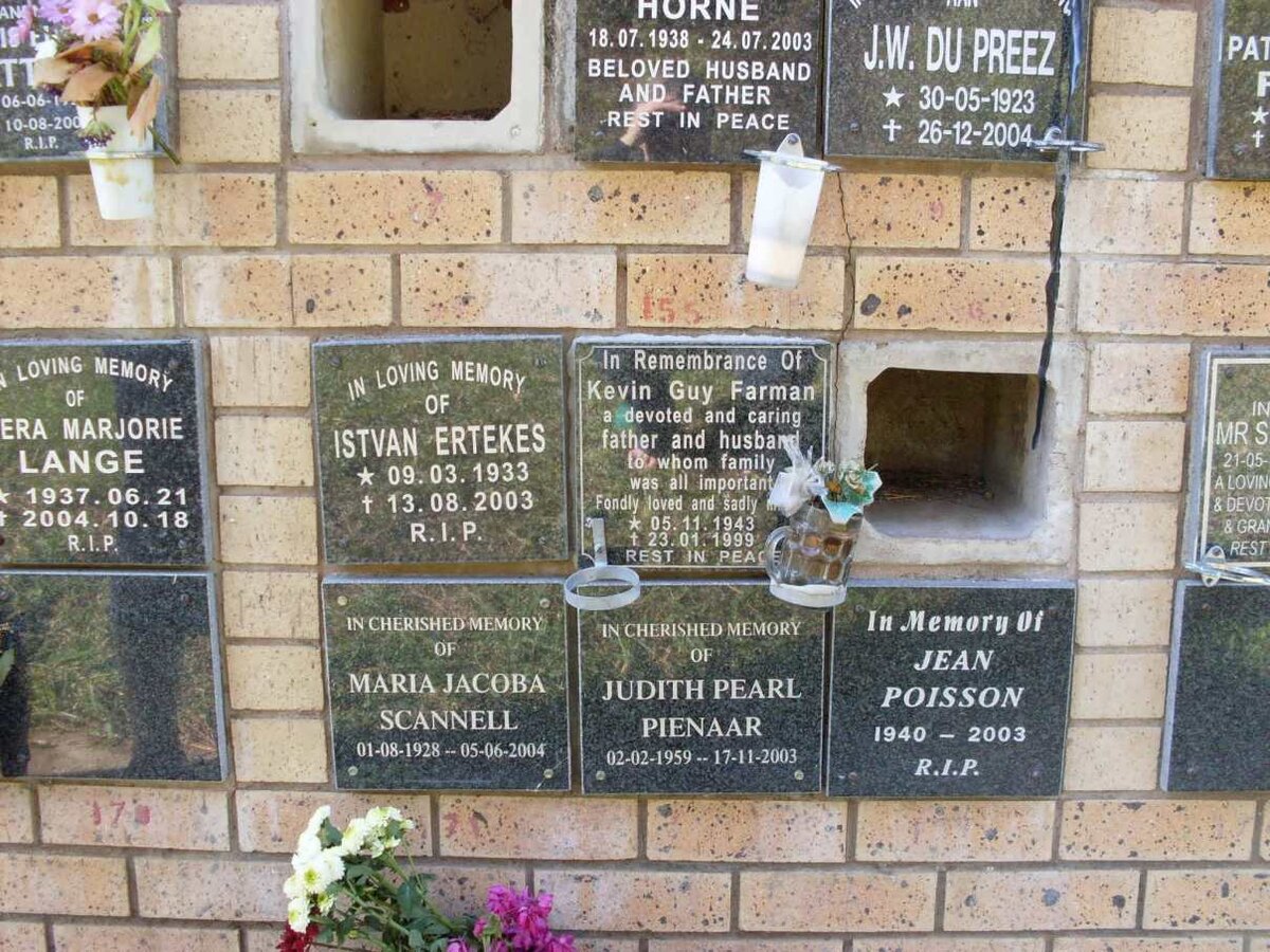 ERTEKES :: FARMAN :: PIENAAR :: POISSON :: SCANNELL