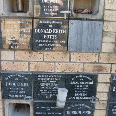 BUTCHER :: CANHAM :: LINDE :: MONTERO :: PIRIE :: POTTS :: JANSEN VAN RENSBURG 