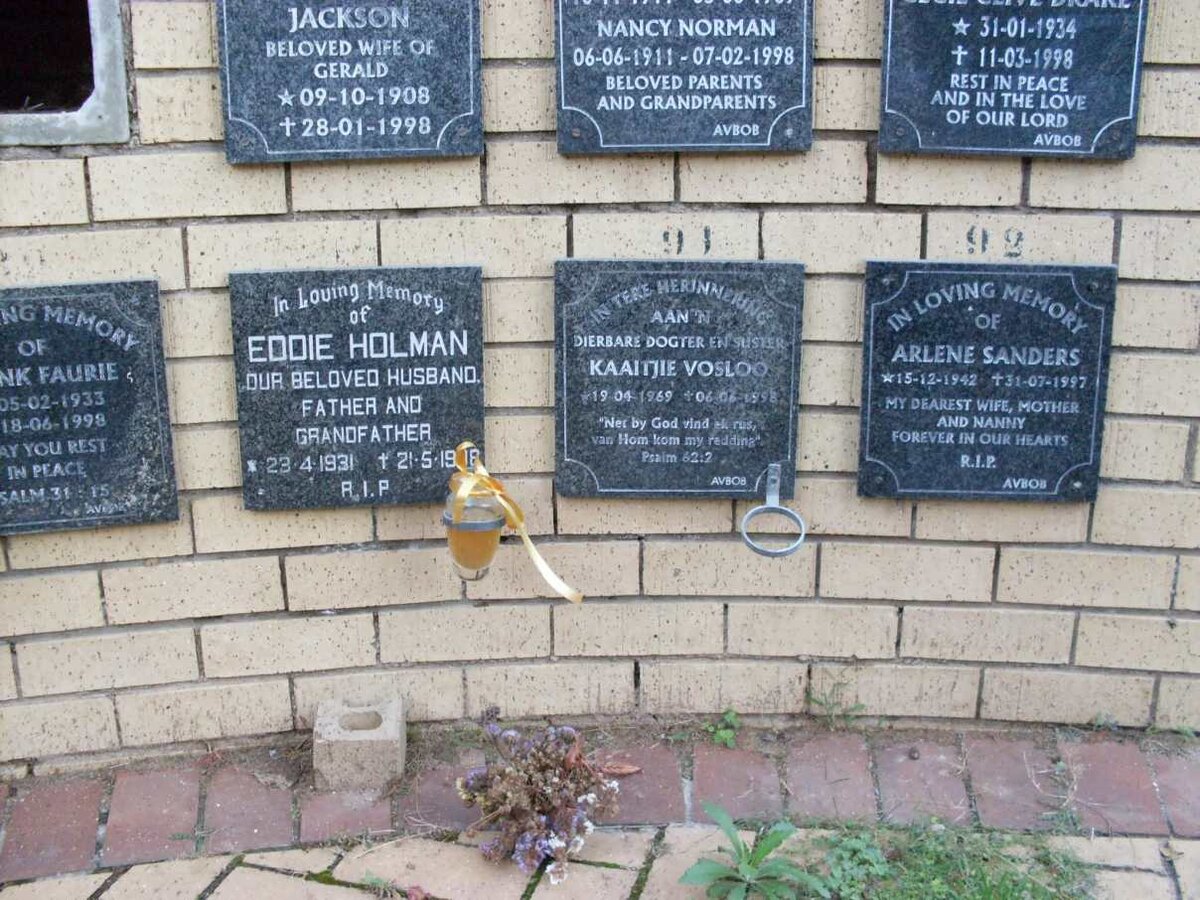 HOLMAN :: SANDERS :: VOSLOO