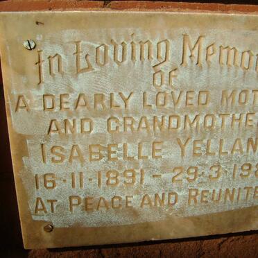 YELLAND Isabelle 1891-1981