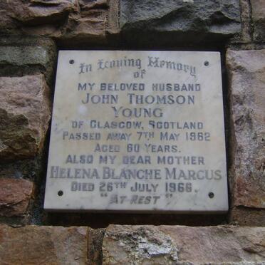 YOUNG John Thomson -1962 &amp; Helena Blanche MARCUS -1966