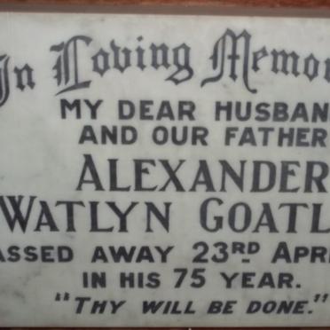 GOATLEY Alexander Watlyn -1951