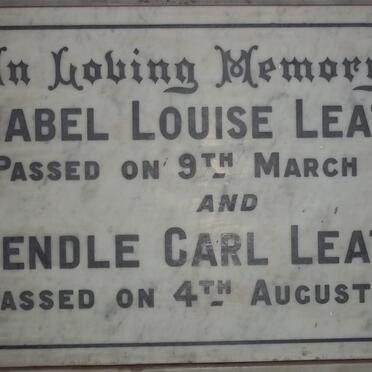 LEATHEM Rendle Carl -1937 &amp; Mabel Louise  -1936