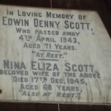 SCOTT Edwin Denny -1943 &amp; Nina Eliza - 1945