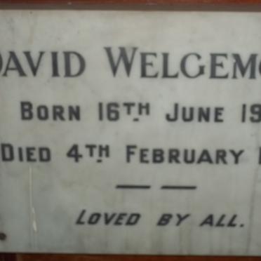 WELGEMOED David 1900-1954