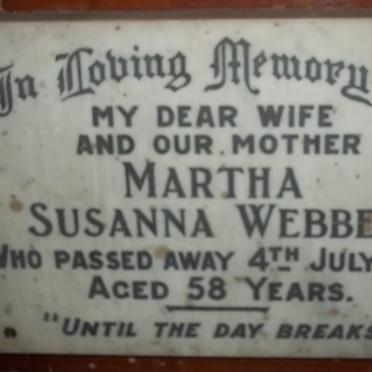 WEBBER Martha Susanna -1954