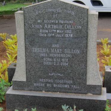 DILLON John Arthur 1913-1979 &amp; Thelma Mary HENDERSON 1918-2004