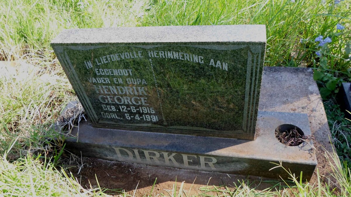 DIRKER Hendrik George 1915-1991