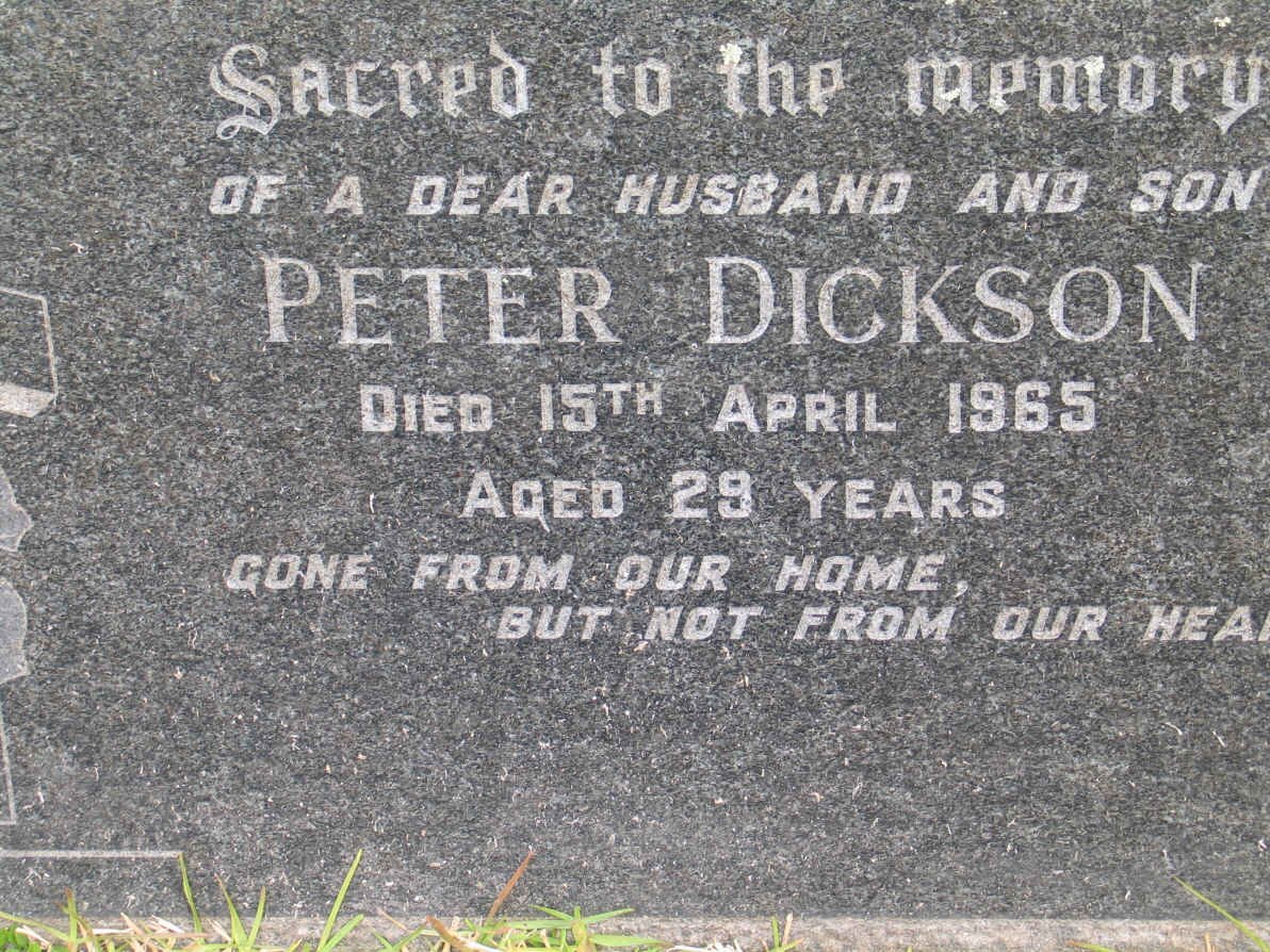 DICKSON Peter -1965