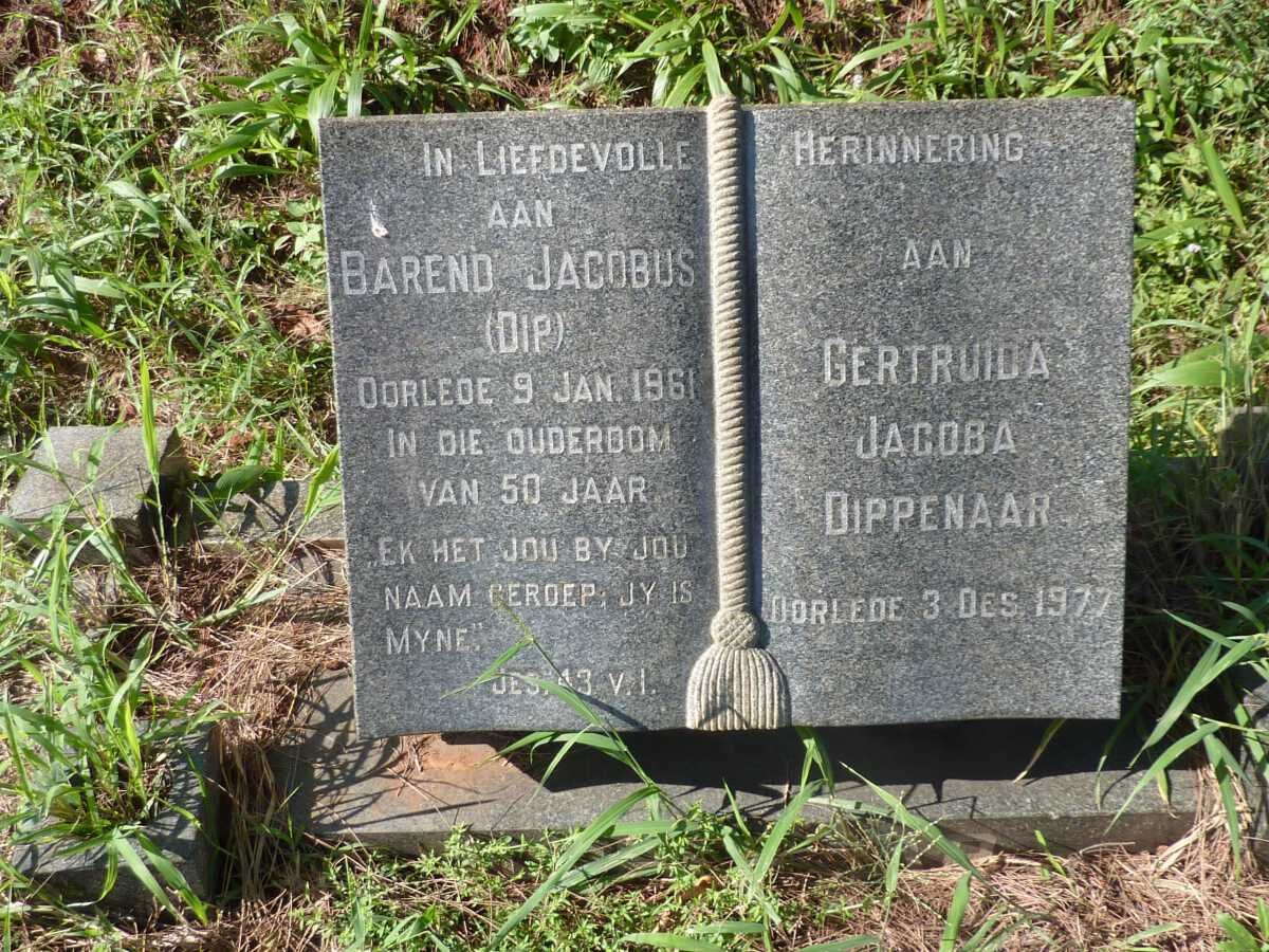 DIPPENAAR Barend Jacobus -1961 &amp; Gertruida Jacoba -1977