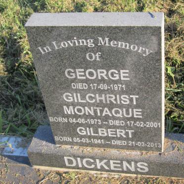 DICKENS George -1971 ::  DICKENS Gilbert 1941-2013 :: DICKENS Gilchrist Montaque 1973-2001