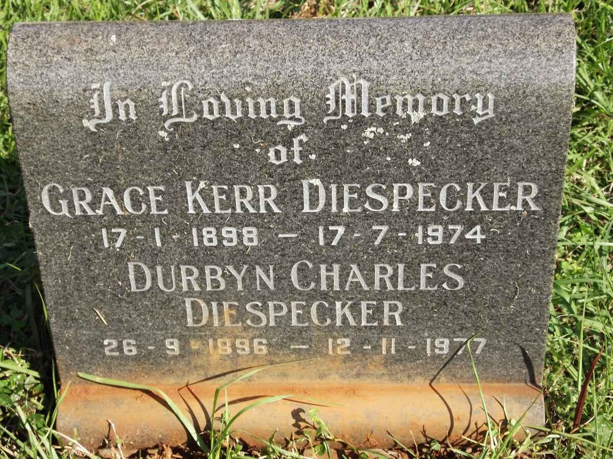 DIESPECKER Durbyn Charles 1896-1977 &amp; Grace Kerr 1898-1974