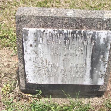 DICKS Paul L. -1949 &amp; Elizabeth C. -1936