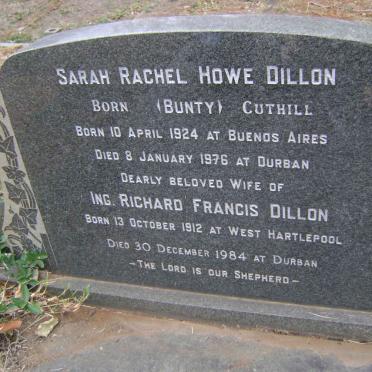 DILLON Richard Francis 1912-1984 &amp; Sarah Rachel Howe CUTHILL 1924-1976