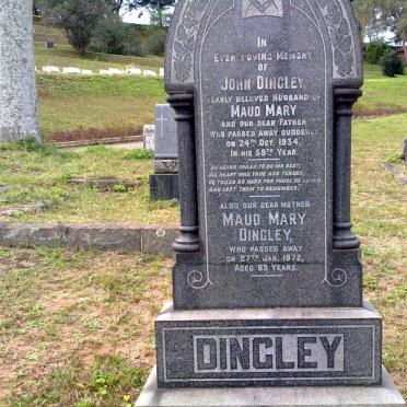 DINGLEY John -1934 &amp; Maud Mary -1972 