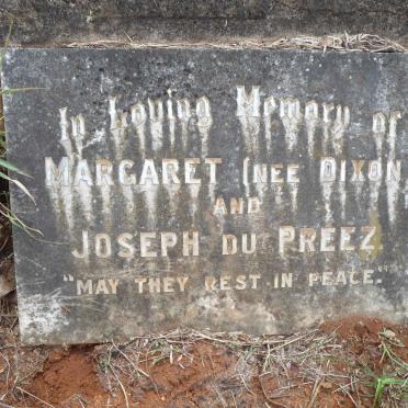 DU PREEZ Joseph -1960 &amp; Margaret nee DIXON -1957