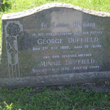 DUFFIELD George -1950 &amp; Minnie -1976
