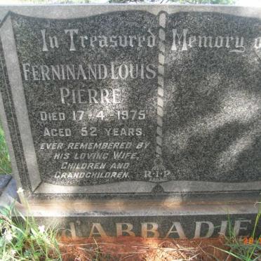 D'ABBADIE Ferninand Louis Pierre -1975