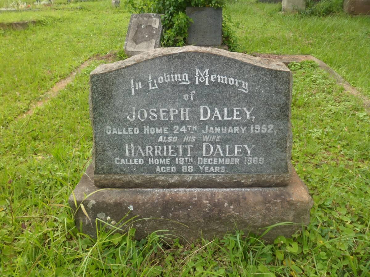 DALEY Joseph -1952 &amp; Harriett -1969