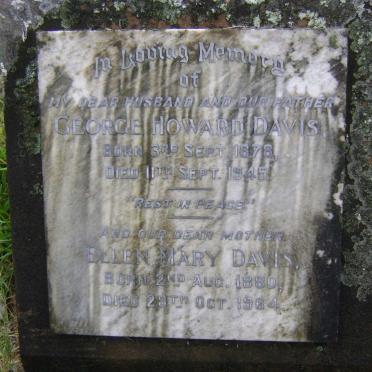 DAVIS George Howard 1878-1945 &amp; Ellen Mary 1880-1964