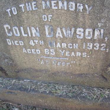 DAWSON Colin -1932 &amp; Ann Eliza -19?0
