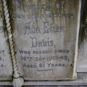 DAVIS Leopold Thomas -1949 &amp; Ada Eliza -1949