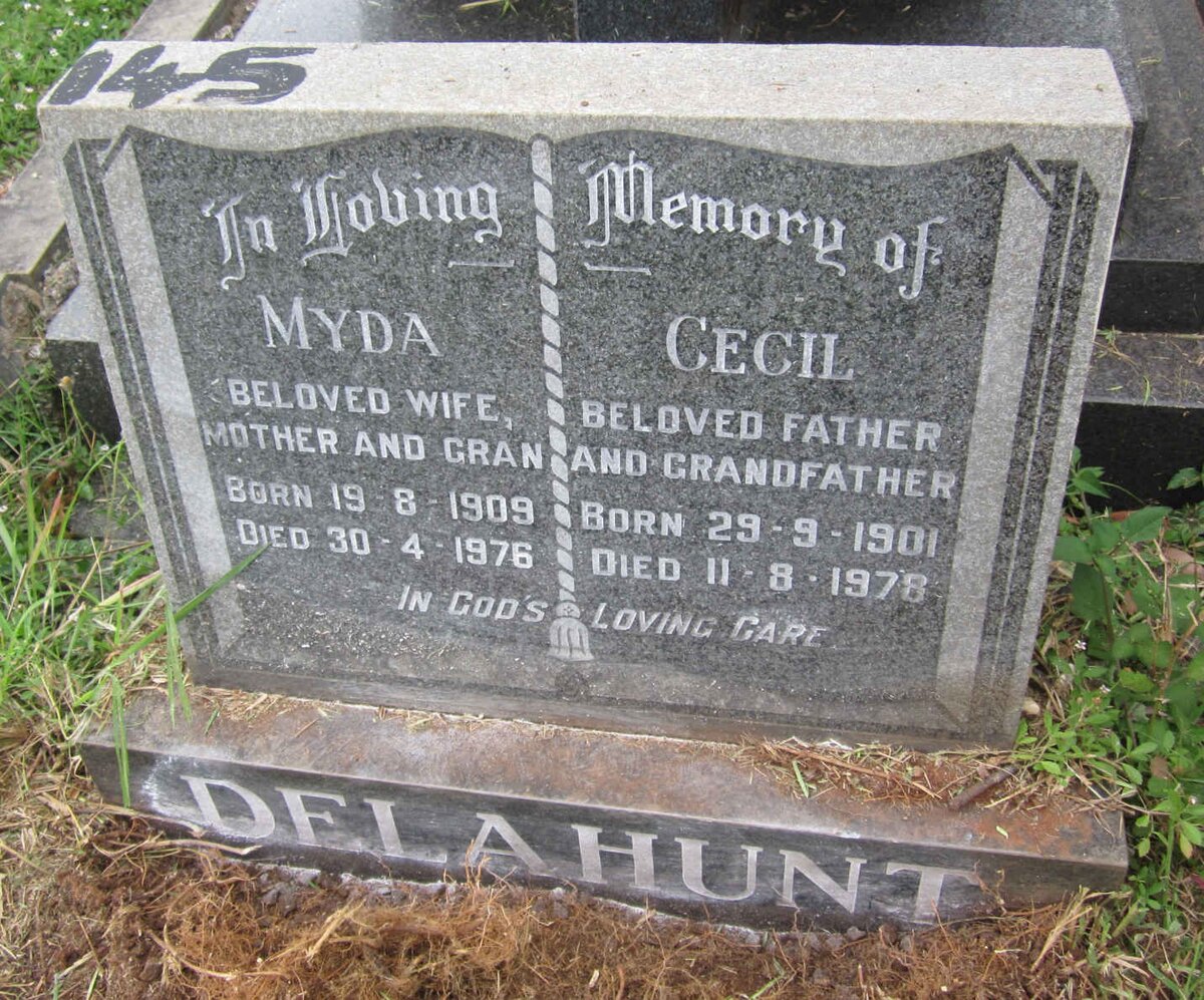DELAHUNT Cecil 1901-1978 &amp; Myda 1909-1976
