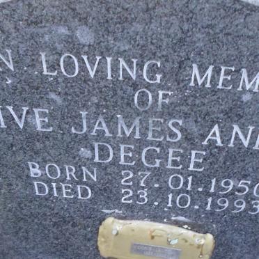 DEGEE Clive James Andrew 1950-1993