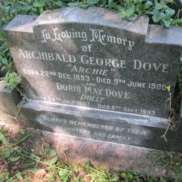 DOVE Archibald George 1893-1980 &amp; Doris May 1897-1993