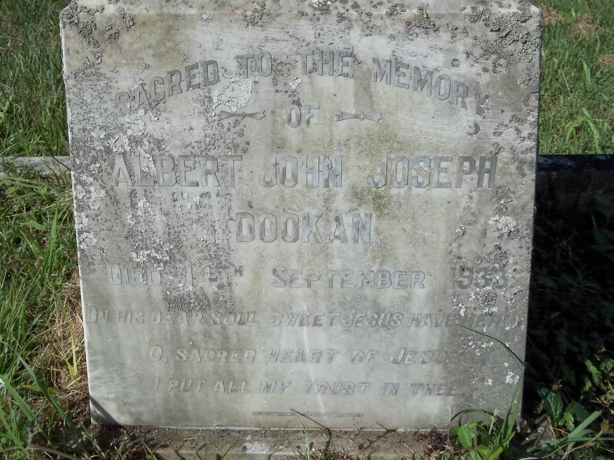 DOOKAN  Albert John Joseph -1933