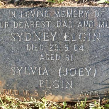 ELGIN Sydney -1964 &amp; Sylvia -1979 :: ELGIN Leonard 1932-1997