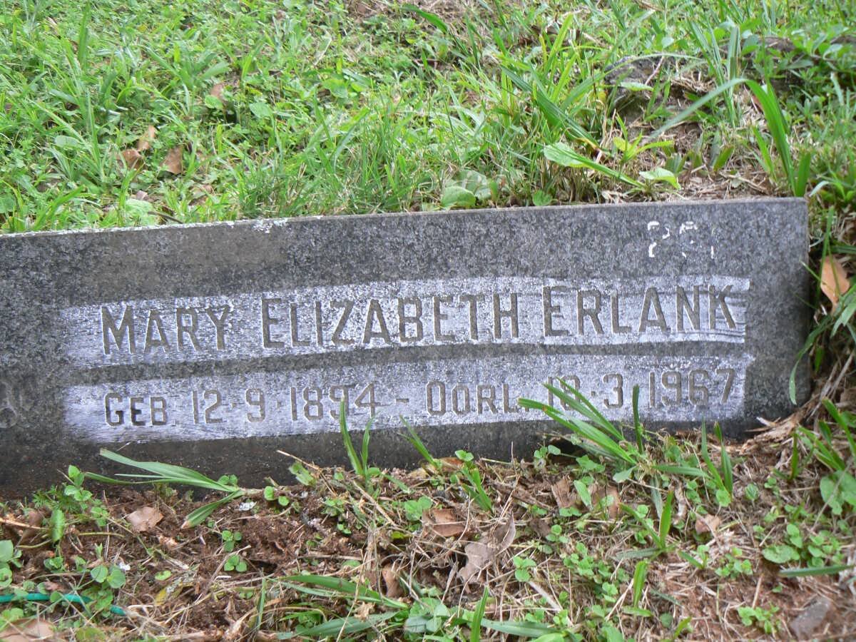 ERLANK Mary Elizabeth 1894-1967