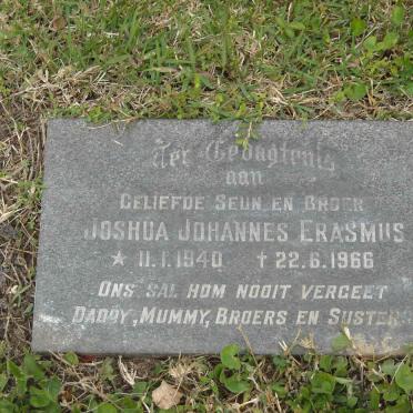 ERASMUS Joshua Johannes 1940-1966