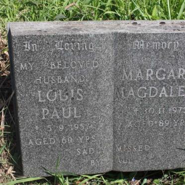 FUHRI Louis Paul -1957 &amp; Margaret Magdalene -1975