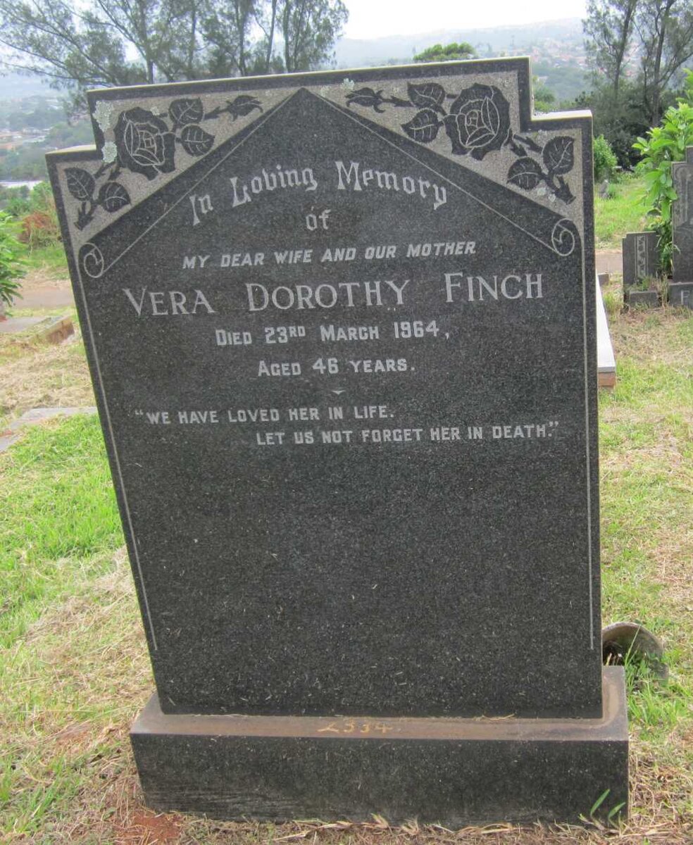 FINCH Vera Dorothy -1964