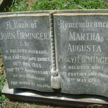 FIRMINGER John -1955 &amp; Martha Augusta -1980