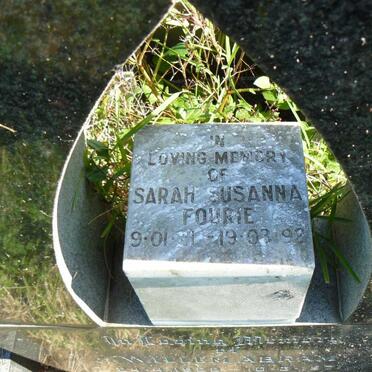FOURIE Sarah Susanna 1921-1992