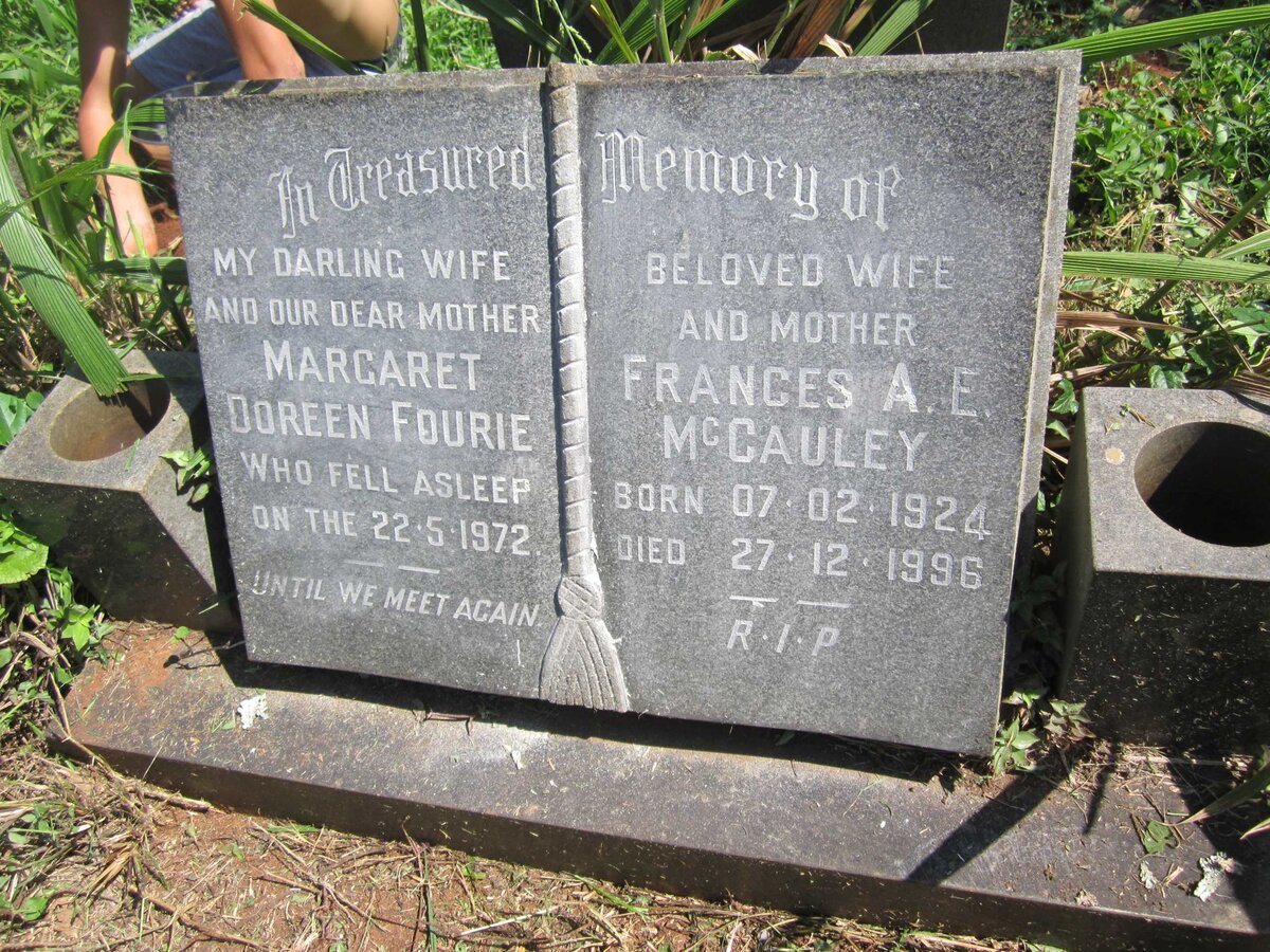 FOURIE Margaret Doreen -1972 :: McCAULEY Frances A.E. 1924-1996