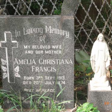 FRANCIS Amelia Christiana Francis 1913-1974