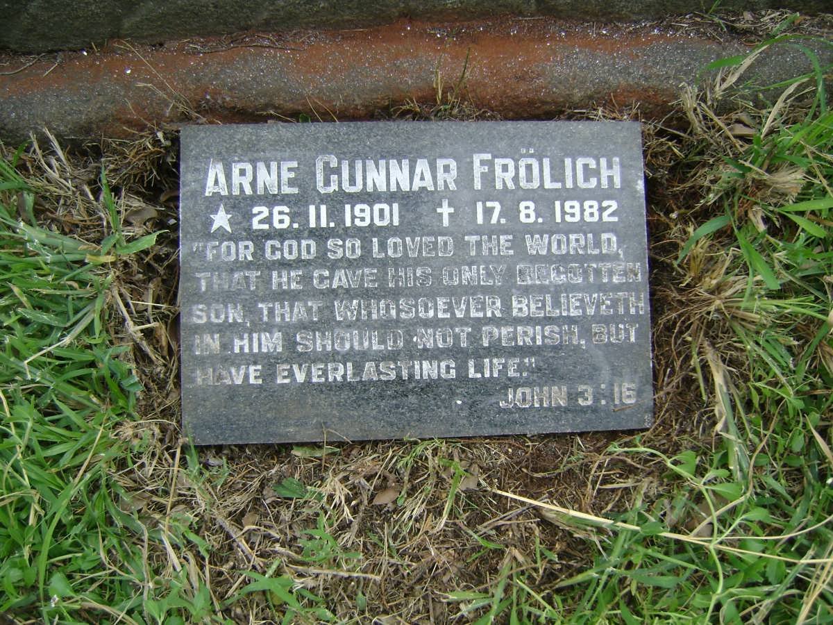 FROLICH Arne Gunnar 1901-1982