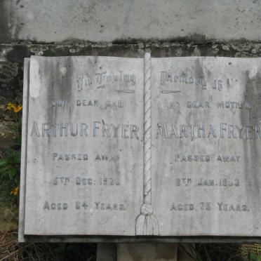 FRYER Arthur -1936 &amp; Martha -1953