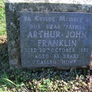 FRANKLIN Arthur John -1959