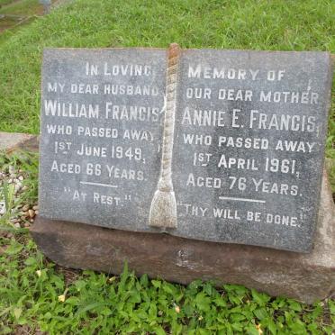 FRANCIS William -1949 &amp; Annie E. -1961