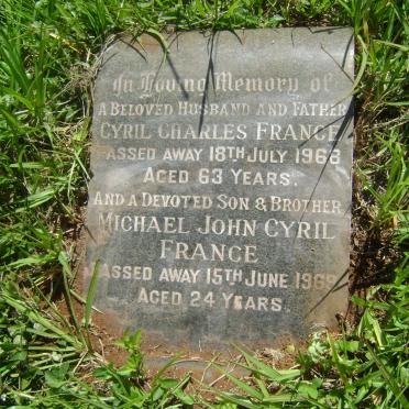 FRANCE Cyril Charles -1968 :: FRANCE Michael John Cyril -1969